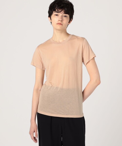 BASERANGE(ベースレンジ)の「BASERANGE バンブー クルーネックプルオーバー(Tシャツ/カットソー・レディース・ホワイト/ライトベージュ/ベージュ・S)」の5枚目の写真