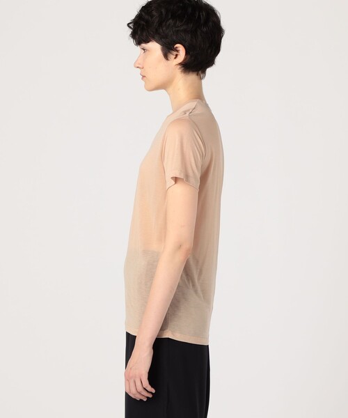 BASERANGE(ベースレンジ)の「BASERANGE バンブー クルーネックプルオーバー(Tシャツ/カットソー・レディース・ホワイト/ライトベージュ/ベージュ・S)」の6枚目の写真
