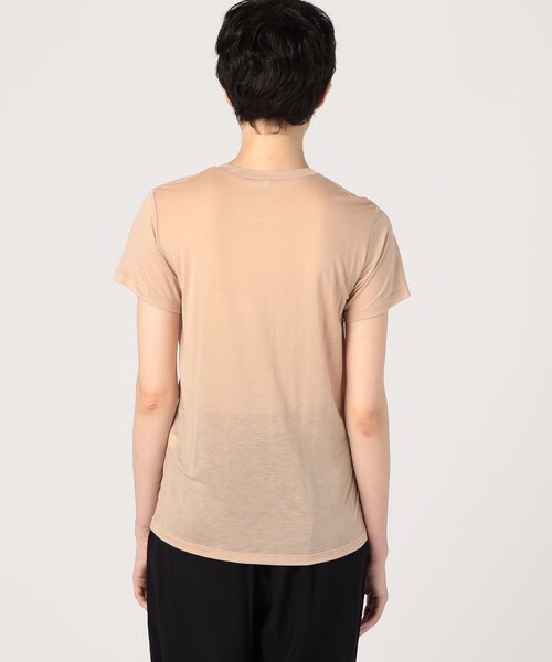 BASERANGE(ベースレンジ)の「BASERANGE バンブー クルーネックプルオーバー(Tシャツ/カットソー・レディース・ホワイト/ライトベージュ/ベージュ・S)」の7枚目の写真