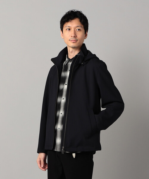 COMME CA MEN(コムサメン)の「ダウンファブリック フード着脱 ブルゾン(ブルゾン・メンズ・ネイビー/ブラック・M/L/S)」の2枚目の写真