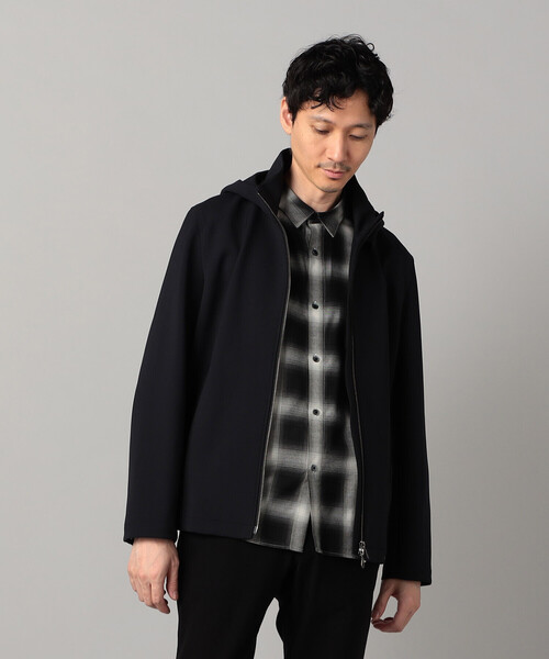 COMME CA MEN(コムサメン)の「ダウンファブリック フード着脱 ブルゾン(ブルゾン・メンズ・ネイビー/ブラック・M/L/S)」の7枚目の写真