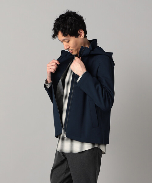 COMME CA MEN(コムサメン)の「ダウンファブリック フード着脱 ブルゾン(ブルゾン・メンズ・ネイビー/ブラック・M/L/S)」の14枚目の写真