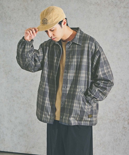 BAYFLOW（ベイフロー）の「ウーリーテックコーチジャケット（ブルゾン・メンズ・オフホワイト/その他1/その他2・MEDIUM/LARGE）」の3枚目の写真