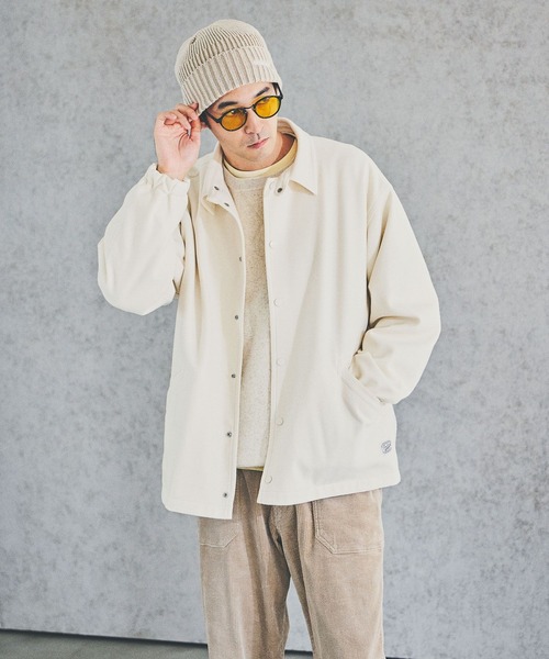 BAYFLOW（ベイフロー）の「ウーリーテックコーチジャケット（ブルゾン・メンズ・オフホワイト/その他1/その他2・MEDIUM/LARGE）」の2枚目の写真
