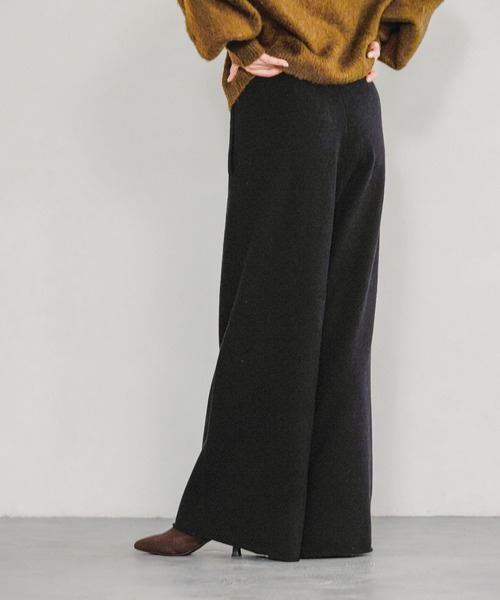 A part by(アパートバイ)の「ニットストレートパンツ(その他パンツ・レディース・アイボリー/ブラック/チャコールグレー・FREE)」の22枚目の写真