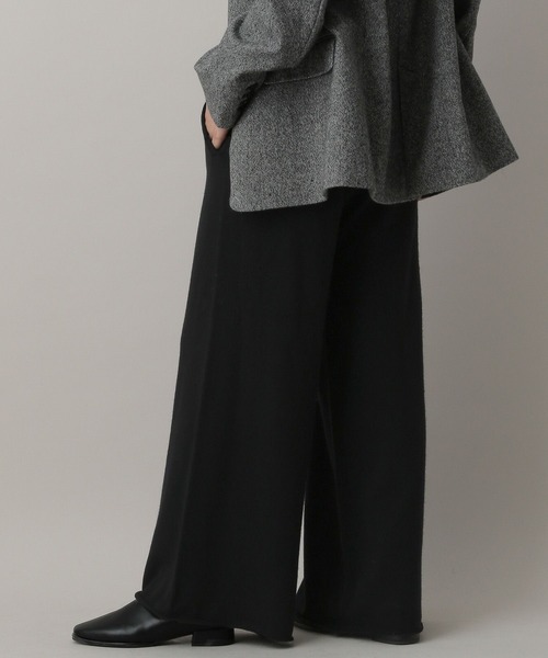 A part by(アパートバイ)の「ニットストレートパンツ(その他パンツ・レディース・アイボリー/ブラック/チャコールグレー・FREE)」の6枚目の写真