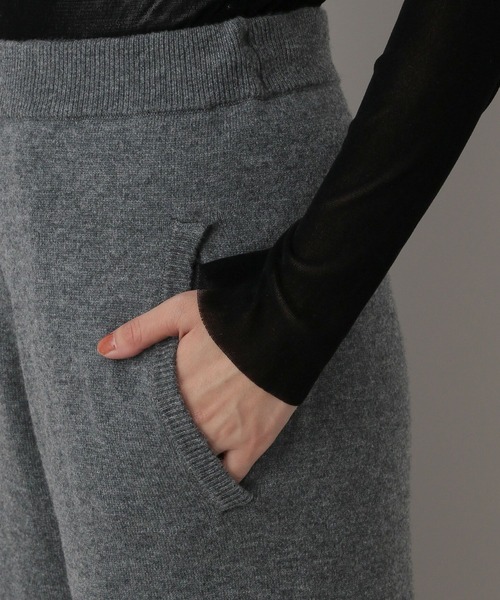 A part by(アパートバイ)の「ニットストレートパンツ(その他パンツ・レディース・アイボリー/ブラック/チャコールグレー・FREE)」の4枚目の写真