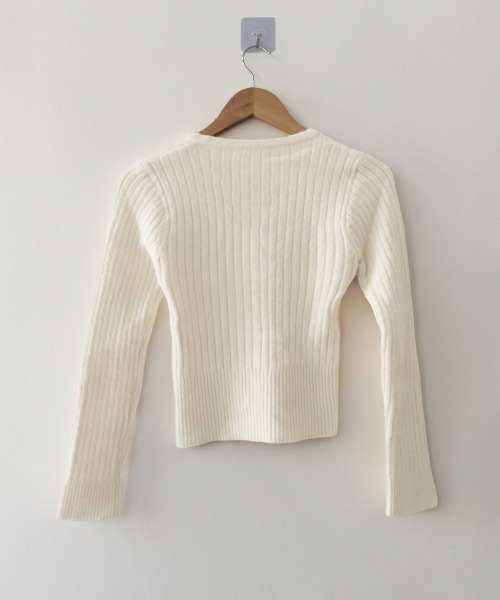 Miniministore(ミニミニストア)の「リブニット トップス きれいめ 長袖(ニット/セーター・レディース・ダークグレー/ブルー/ブラック/アイボリー/モカ・FREE)」の22枚目の写真