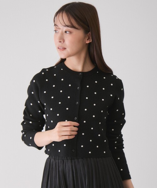 Jayro(ジャイロ)の「ドット柄カーディガン(カーディガン/ボレロ・レディース・ホワイト系その他/ブラック系その他/グレー・M)」の10枚目の写真