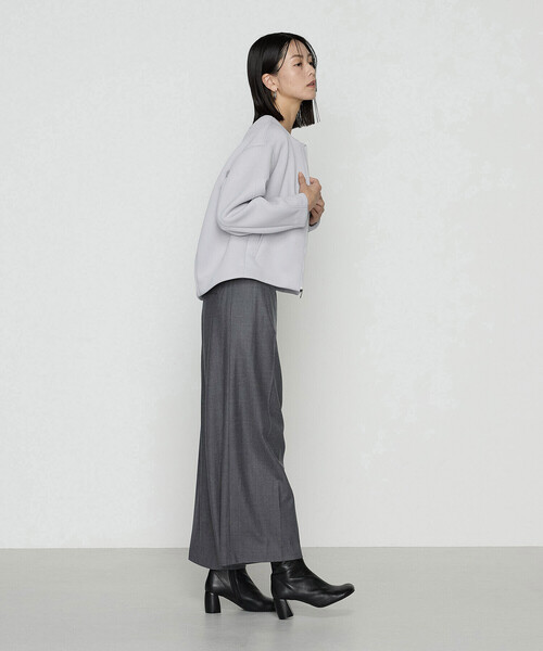 COMME CA(コムサ)の「ダブルエアーダンボール ノーカラーブルゾン(ブルゾン・レディース・ブラック/ライトグレー/ブルー系その他・9号)」の8枚目の写真