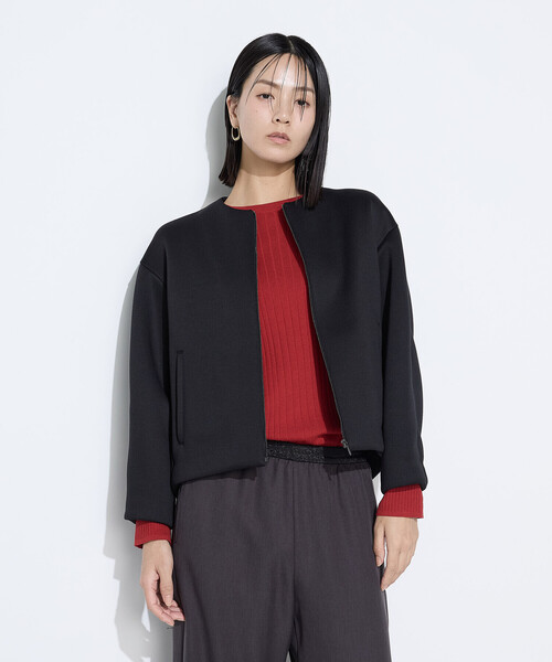 COMME CA(コムサ)の「ダブルエアーダンボール ノーカラーブルゾン(ブルゾン・レディース・ブラック/ライトグレー/ブルー系その他・9号)」の14枚目の写真