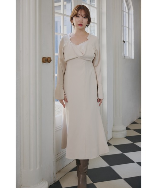 Elsie Twist-Front Dress（ワンピース）｜Her lip to（ハーリップ