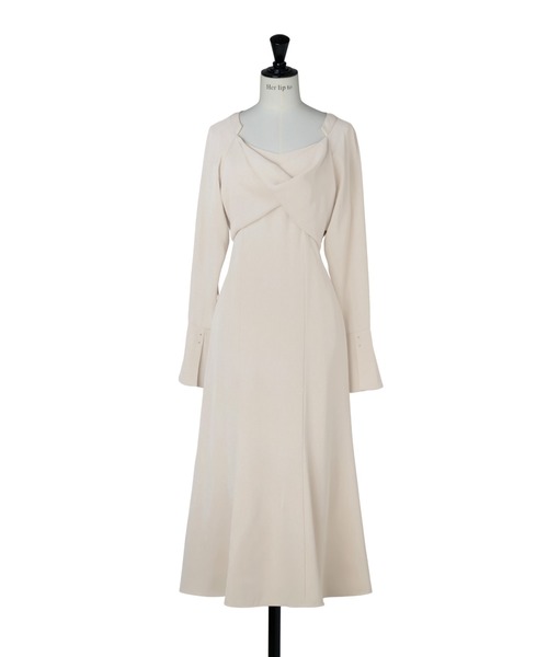 herlipto Elsie Twist-Front Dress ホワイト Elsie Twist-Front Dress（ワンピース）｜Her lip to（ハーリップ