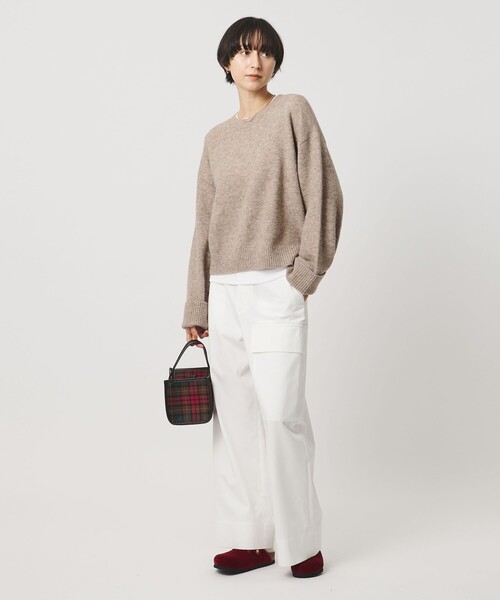 UNITED ARROWS（ユナイテッドアローズ）の「ワイドスリーブ プルオーバーニット（ニット/セーター・レディース・グレー系/ベージュ/イエロー・FREE）」の16枚目の写真