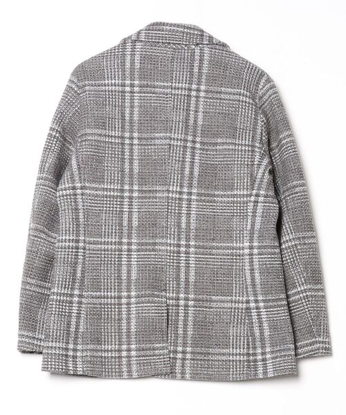 HIGH STREET(ハイストリート)の「ツイーディニットチェックPコート(ピーコート・メンズ・ブラック/グレー・SMALL/MEDIUM/LARGE)」の11枚目の写真
