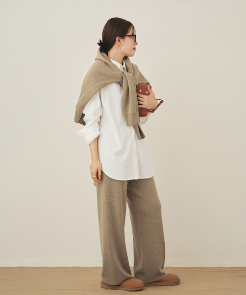 plage（プラージュ）の「Typewriter Elegant シャツ（シャツ/ブラウス・レディース・ホワイト/ブラウン・FREE）」の7枚目の写真