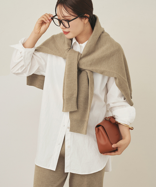 plage（プラージュ）の「Typewriter Elegant シャツ（シャツ/ブラウス・レディース・ホワイト/ブラウン・FREE）」の10枚目の写真