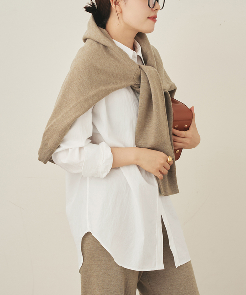 plage（プラージュ）の「Typewriter Elegant シャツ（シャツ/ブラウス・レディース・ホワイト/ブラウン・FREE）」の11枚目の写真