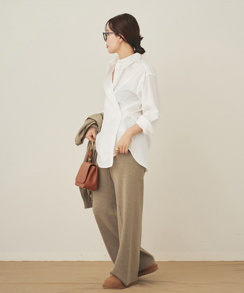 plage（プラージュ）の「Typewriter Elegant シャツ（シャツ/ブラウス・レディース・ホワイト/ブラウン・FREE）」の14枚目の写真