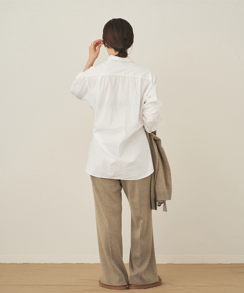 plage（プラージュ）の「Typewriter Elegant シャツ（シャツ/ブラウス・レディース・ホワイト/ブラウン・FREE）」の15枚目の写真