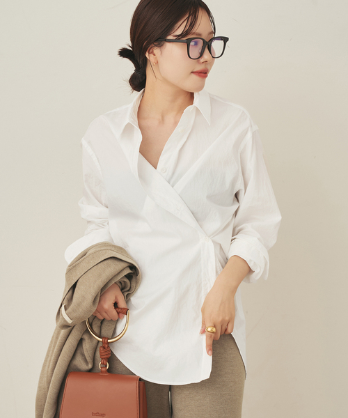 plage（プラージュ）の「Typewriter Elegant シャツ（シャツ/ブラウス・レディース・ホワイト/ブラウン・FREE）」の16枚目の写真