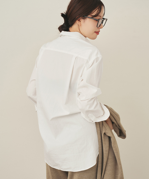 plage（プラージュ）の「Typewriter Elegant シャツ（シャツ/ブラウス・レディース・ホワイト/ブラウン・FREE）」の17枚目の写真