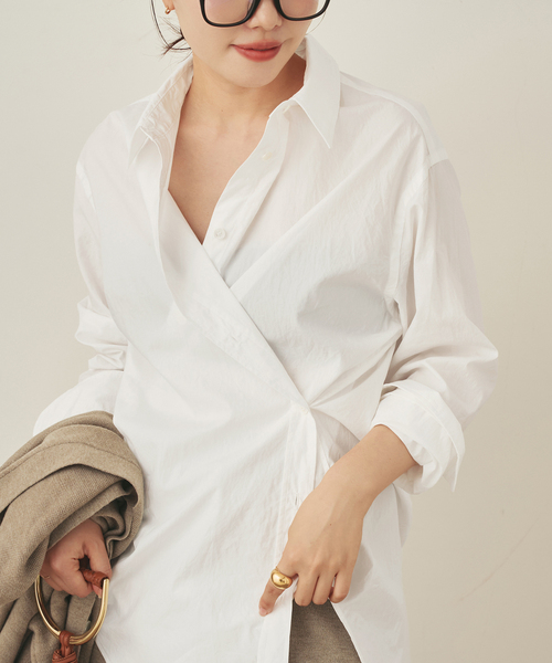 plage（プラージュ）の「Typewriter Elegant シャツ（シャツ/ブラウス・レディース・ホワイト/ブラウン・FREE）」の18枚目の写真