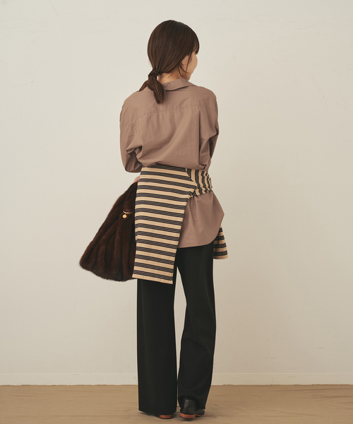 plage（プラージュ）の「Typewriter Elegant シャツ（シャツ/ブラウス・レディース・ホワイト/ブラウン・FREE）」の21枚目の写真