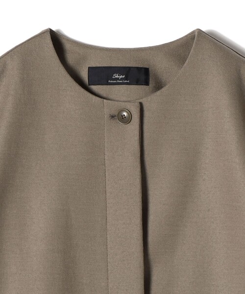 SHIPS Primary Navy Label:〈手洗い可能〉ウール ジャージー ノー