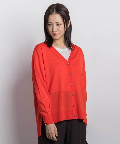 LAUTREAMONT（ロートレアモン）の「【WEB限定】ベーシックウールカーディガン≪洗える≫（カーディガン/ボレロ・レディース・ブラック/ベージュ/オフホワイト/ブルー/レッド・9号）」の5枚目の写真