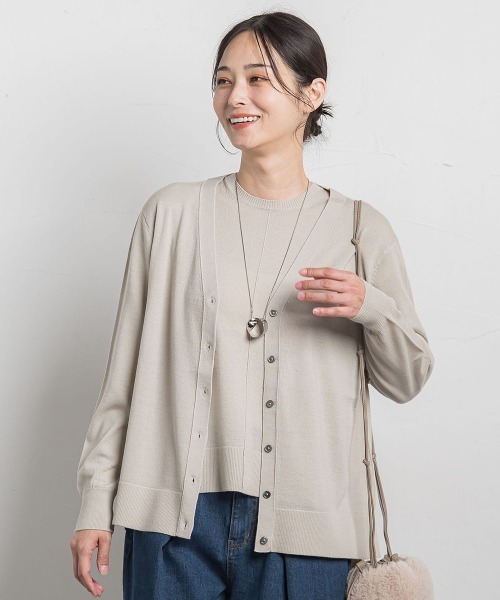 LAUTREAMONT（ロートレアモン）の「【WEB限定】ベーシックウールカーディガン≪洗える≫（カーディガン/ボレロ・レディース・ブラック/ベージュ/オフホワイト/ブルー/レッド・9号）」の22枚目の写真