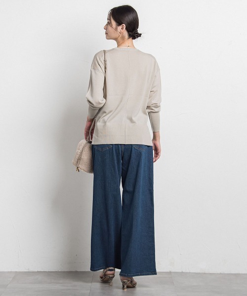 LAUTREAMONT（ロートレアモン）の「【WEB限定】ベーシックウールカーディガン≪洗える≫（カーディガン/ボレロ・レディース・ブラック/ベージュ/オフホワイト/ブルー/レッド・9号）」の8枚目の写真