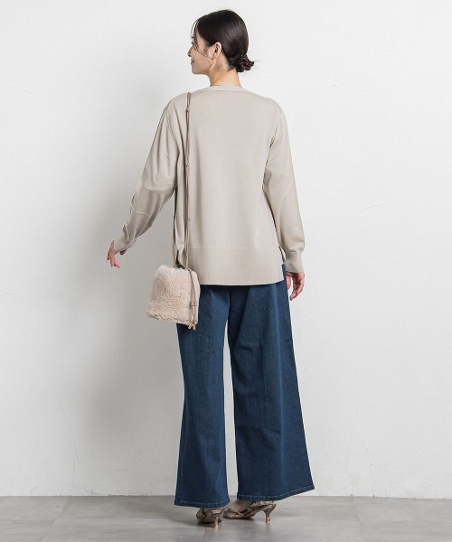 LAUTREAMONT（ロートレアモン）の「【WEB限定】ベーシックウールカーディガン≪洗える≫（カーディガン/ボレロ・レディース・ブラック/ベージュ/オフホワイト/ブルー/レッド・9号）」の10枚目の写真