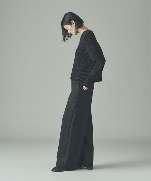 Curensology（カレンソロジー）の「Curensology(カレンソロジー)/カノコアミMIXニットプルオーバー（ニット/セーター・レディース・ベージュ/ブラック/ダークブラウン・FREE）」の8枚目の写真