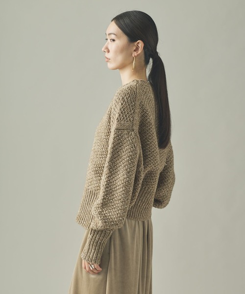 Curensology（カレンソロジー）の「Curensology(カレンソロジー)/カノコアミMIXニットプルオーバー（ニット/セーター・レディース・ベージュ/ブラック/ダークブラウン・FREE）」の11枚目の写真