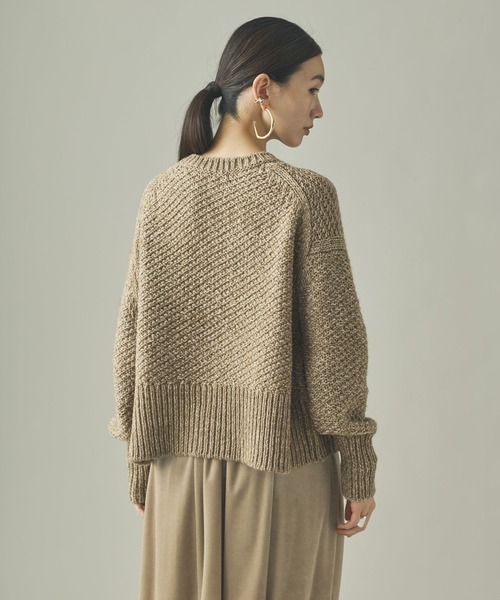 Curensology（カレンソロジー）の「Curensology(カレンソロジー)/カノコアミMIXニットプルオーバー（ニット/セーター・レディース・ベージュ/ブラック/ダークブラウン・FREE）」の12枚目の写真