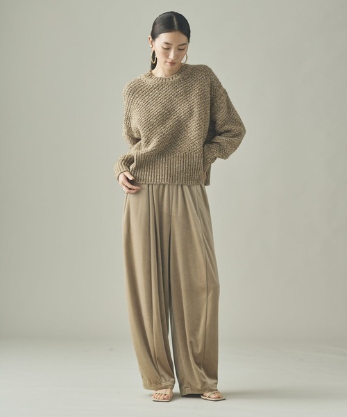 Curensology（カレンソロジー）の「Curensology(カレンソロジー)/カノコアミMIXニットプルオーバー（ニット/セーター・レディース・ベージュ/ブラック/ダークブラウン・FREE）」の13枚目の写真