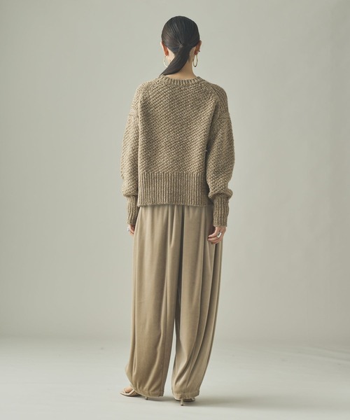 Curensology（カレンソロジー）の「Curensology(カレンソロジー)/カノコアミMIXニットプルオーバー（ニット/セーター・レディース・ベージュ/ブラック/ダークブラウン・FREE）」の15枚目の写真