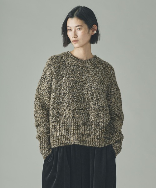 Curensology（カレンソロジー）の「Curensology(カレンソロジー)/カノコアミMIXニットプルオーバー（ニット/セーター・レディース・ベージュ/ブラック/ダークブラウン・FREE）」の20枚目の写真