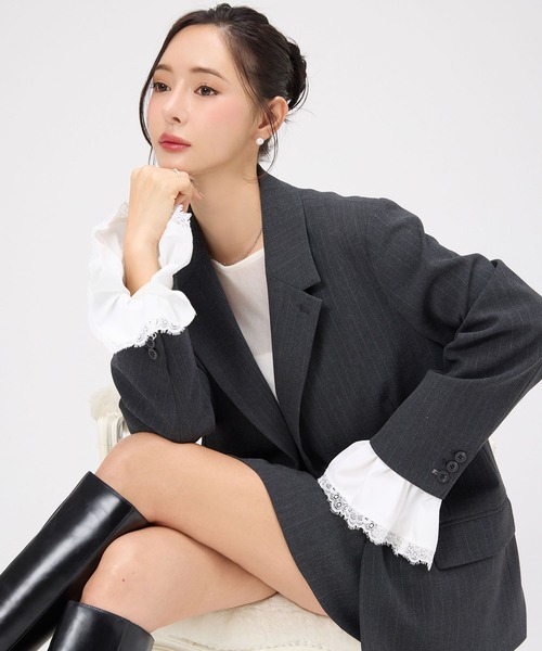 セール】レーストリムカフステーラリングジャケット（テーラード