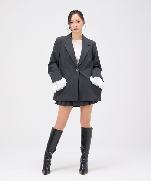 レーストリムカフステーラリングジャケット（テーラードジャケット