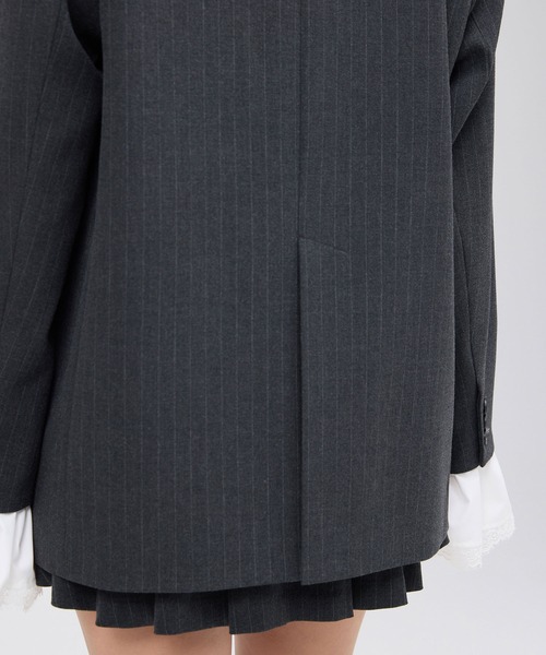 EIMY ISTOIRE（エイミーイストワール）の「レーストリムカフステーラリングジャケット（テーラードジャケット・レディース・ネイビー/グレー・F）」の21枚目の写真