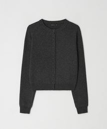 BUTTON UP KNIT CARDIGAN CHARCOAL