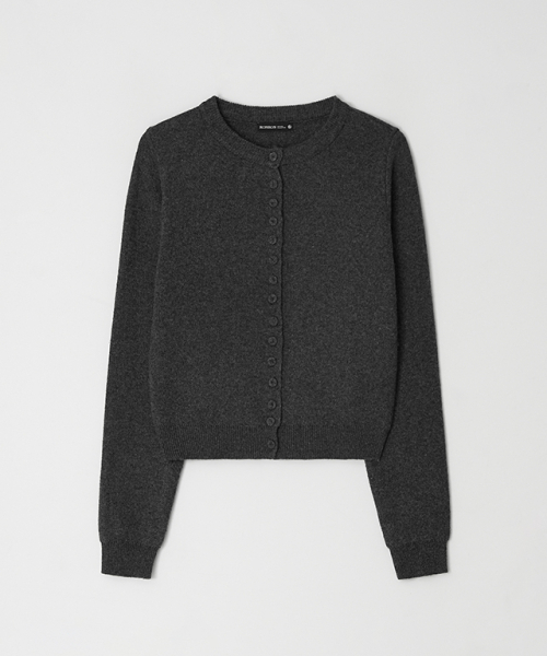 RONRON(ロンロン)の「BUTTON UP KNIT CARDIGAN CHARCOAL(カーディガン/ボレロ・レディース・その他・FREE)」の1枚目の写真