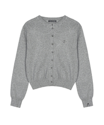 CLASSIC SYMBOL CREW NECK CARDIGAN_GRAY