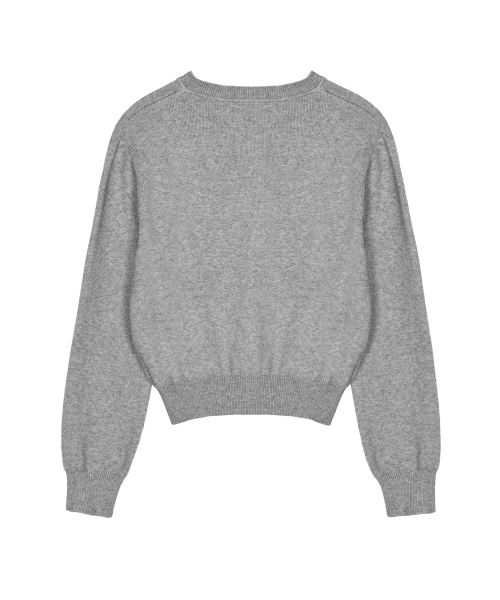 NICK&NICOLE（ニックアンドニコール）の「CLASSIC SYMBOL CREW NECK CARDIGAN_GRAY（カーディガン/ボレロ・レディース・その他・FREE）」の2枚目の写真