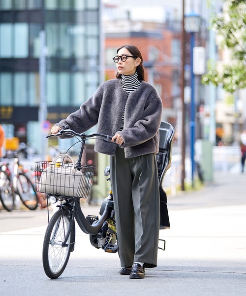 coca(coca)(コカ)の「【DAILY WARM】裏起毛ワイドスラックス(スラックス・レディース・グレー/ブラック・S/M/L)」の5枚目の写真
