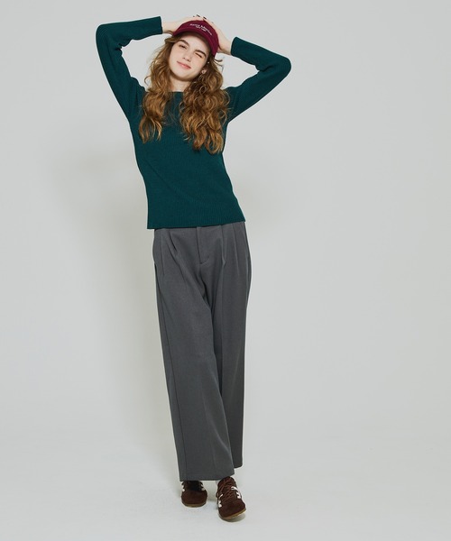coca(coca)(コカ)の「【DAILY WARM】裏起毛ワイドスラックス(スラックス・レディース・グレー/ブラック・S/M/L)」の8枚目の写真