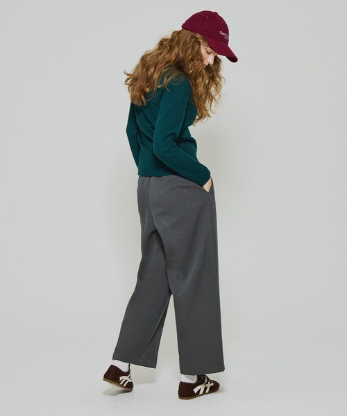 coca(coca)(コカ)の「【DAILY WARM】裏起毛ワイドスラックス(スラックス・レディース・グレー/ブラック・S/M/L)」の9枚目の写真