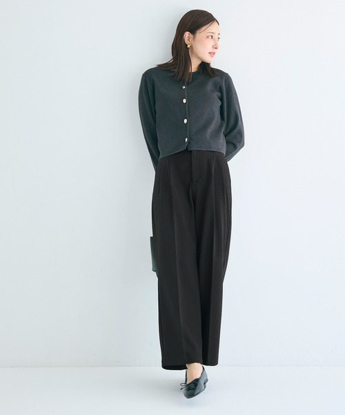 coca(coca)(コカ)の「【DAILY WARM】裏起毛ワイドスラックス(スラックス・レディース・グレー/ブラック・S/M/L)」の11枚目の写真